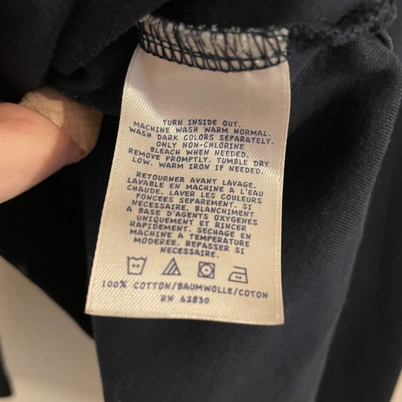 🔥 Lands' End Kids | Navy Blue Long-Sleeved Polo Shirt Medium (10-12) - Picture 4 of 5